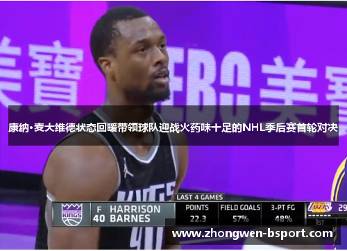 康纳·麦大维德状态回暖带领球队迎战火药味十足的NHL季后赛首轮对决 康纳·麦大维德状态回暖带领球队迎战火药味十足的NHL季后赛首轮对决